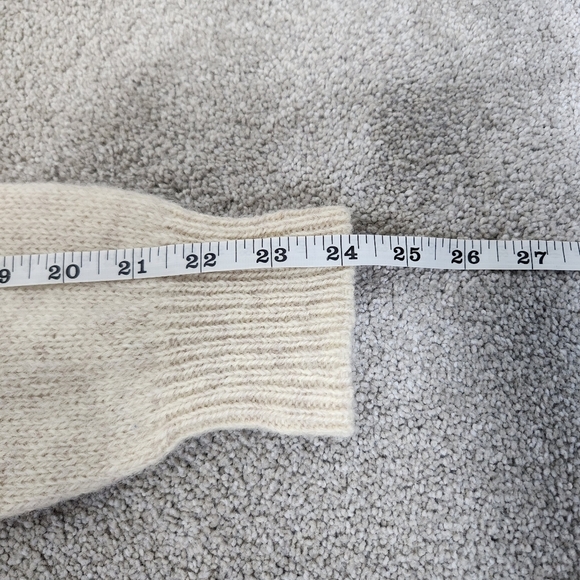 Y2K Bootlegger Wool Fisherman Fishermancore Cream Sweater Size M Cozycore Warm - Picture 12 of 14